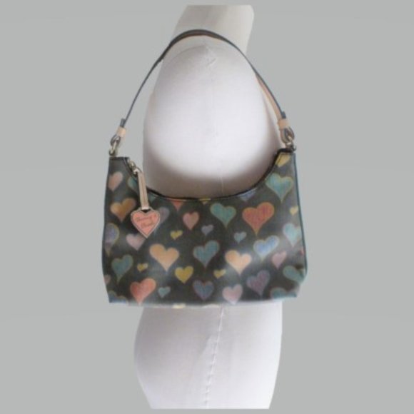 Dooney and Bourke Small Hobo Bag with Multicolored Hearts - Picture 6 of 6